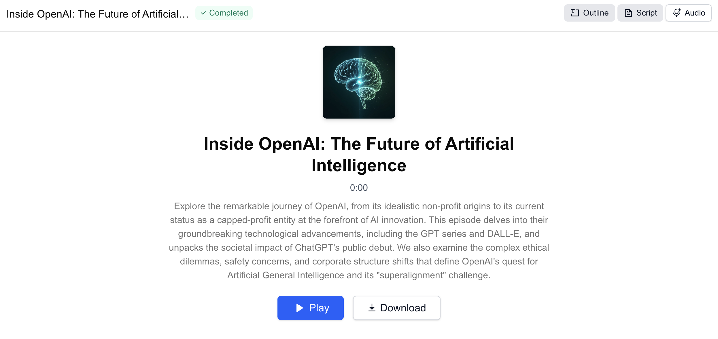 AI Podcast Generator