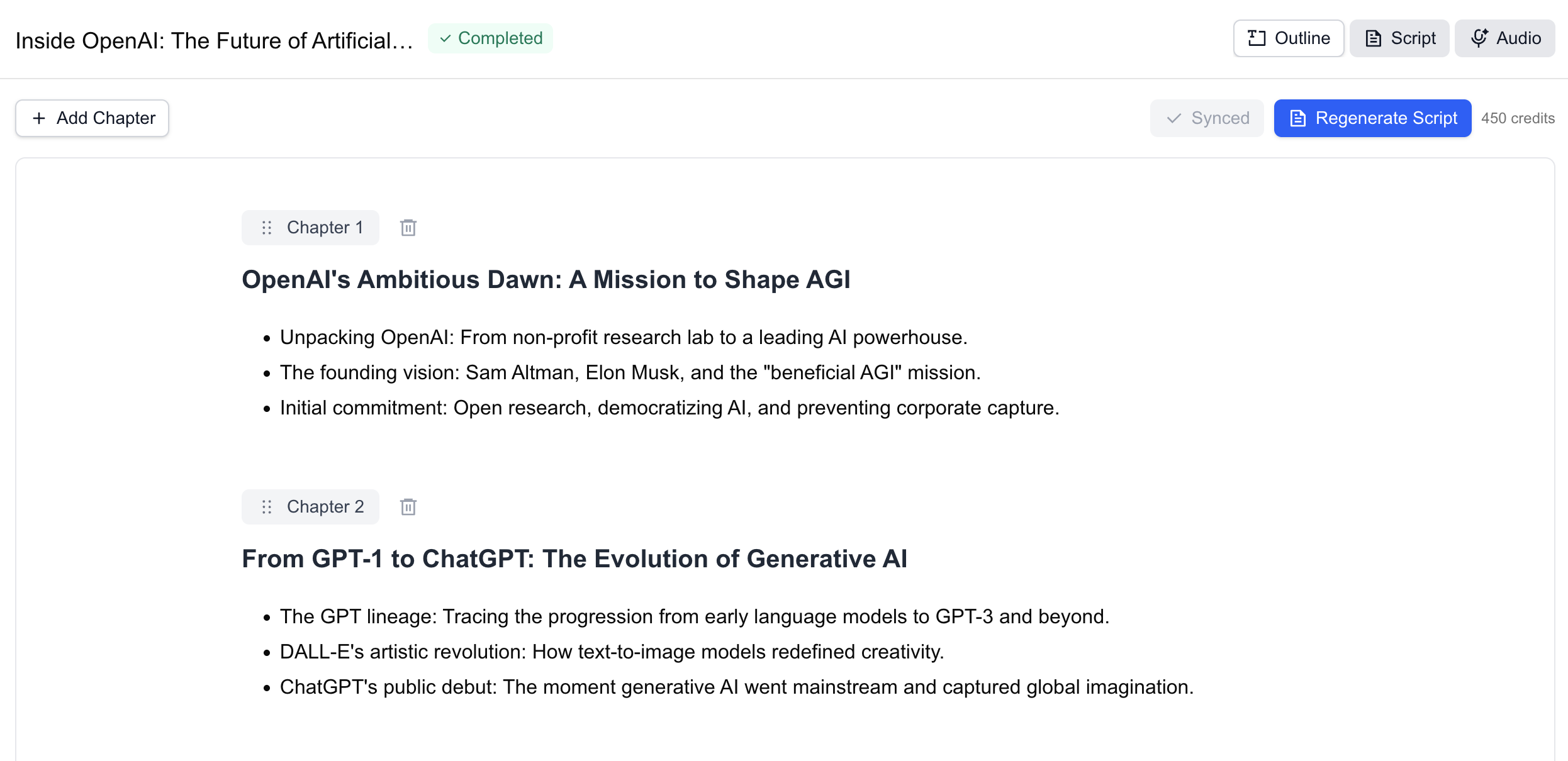 Review and edit your outline & script